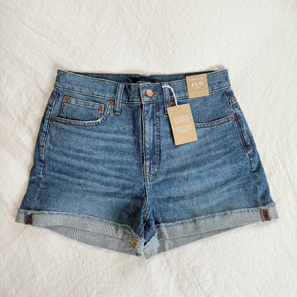 NWT J.Crew High Rise Eco Denim Shorts